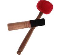 SUPVOX 2pcs Wooden Singing Bowl Mallet with Felt Portable Nepalese Buddha Sound Bowl Stick for Meditation