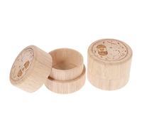 SUPVOX 2pcs Wooden Tooth Keepsake Boxes Baby Teeth Storage with Individual Compartments Safe for Little Hands Simple Beige Design for Newborn Memory Gifts