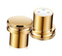 SUPVOX 2pcs Xlr Female Connector Caps Gold Plated Noise Reducing Dust Covers for Microphone and Audio Equipment Durable Copper Protective Caps for Cable Adapter Protection
