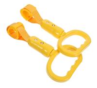 SUPVOX 2pcs Yellow Oval Trash Can Lid Pull Handles Bus and Subway Handle Ring Replacement for Car Assist Elderly Support for Kitchen and Outdoor Use