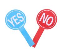 SUPVOX 2pcs Yes Or No Handheld Score Boards 15x30cm Single-sided Foam Classroom Voting Paddles Teacher and Student Interaction Tools for School Events