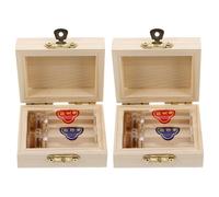 SUPVOX 2set Fetal Hair Preservation Box and Umbilical Cord Keepsake Bottle Wooden Newborn Memory Organizer for First Haircut Curl
