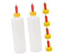 SUPVOX 2sets Calf Nursing Bottles Sheep Piglet Milk Feeders with Replaceable Nipples Versatile Animal Feeding Tools for Farm Use