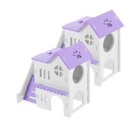 SUPVOX 2sets Colorful Little House Shelter Decorative Hamster Hideout Multi-chamber Hamster House for Small Pet Cage