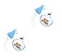 SUPVOX 2sets Dog Birthday Hat and Bib Set Cute Pet Costume for Cats and Dogs Happy Birthday Party Outfit Embroidered Bandana and Five- Hat for Photo Shoots and Celebrations