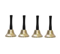 SUPVOX 2sets Metal Hand Bells for Boys and Girls Christmas Santa Bell School Party Accessory 2pcs*2