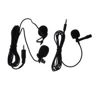 SUPVOX 2sets Surrounded Sound Pickup Phone Microphone Lavalier Lapel Mic Holder High-interference Sturdy Metal Clip Plug and Play Usb