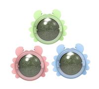 SUPVOX 3 Pack Catnip Balls Interactive Toys for Cats Cat Licking Ball Pet Care Rotating Catnip Toy