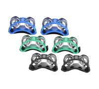 SUPVOX 3 Pairs Foot Tambourines Foot Bell for Percussion Straps Lightweight Musical Instrument for Dance Fitness and Performance Activities Blue Green Black