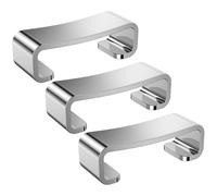 SUPVOX 3 Pcs 304 Stainless Steel Chopsticks Stand and Dinner Spoon Rest Set, Metal Cutlery Organizer Rack for Kitchen and Dining Table, Silver Flatware Holder for Home Use