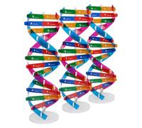 SUPVOX 3 Pcs DIY Double Helix Dna Model Kit for Students Precise Molecular Structure Educational Gene Model Creative Stem Learning Tool for Biology Classroom and Group Activities