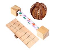 SUPVOX 3 Pcs Hamster Wooden with Natural Bark Cotton Rope Block and Seesaw for Small Pets Like Hamsters Squirrels and Chinchillas Chew Plaything