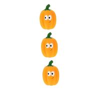 SUPVOX 3 pcs Pumpkin Shaped Latex Pet Chew with Sound Durable Halloween Dog for Training and Play Interactive Squeaky to Reduce Boredom and Destructive Behavior