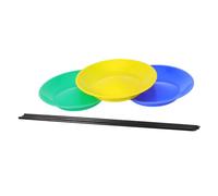SUPVOX 3 Set Juggling Plates Set with Hand Sticks Plastic Discs for Magician Tricks Clown Props and Skillful Balance Performances