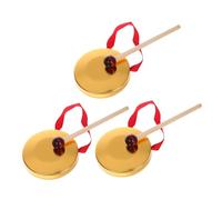 SUPVOX 3 Sets Copper Plating Mini Gongs with Mallets, Multipurpose Percussion Instruments for Children, Well-designed and Crafted, for Kindergarten Performance and Decorative Collection