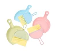 SUPVOX 3 Sets Mini Broom and Dustpan Kit for Guinea Pig Hamster Cage Cleaning Portable Pet Supplies with Safe High Grade Material Comfortable Grip Suitable for Small Animals and Easy