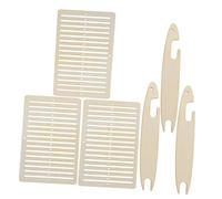 SUPVOX 3 Sets Wooden Weaving Loom Beginner Kit with Shuttle