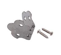 SUPVOX 3 String Metal Tailpiece for Cigar Box Guitar with Screws, Sturdy Metal Construction and Easy to Use Hinge Tailpiece, for Acoustic and Electric Guitar Accessories