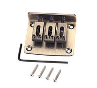 SUPVOX 3 Strings Hardtail Electric Guitar Bridge Gai String Saddle Top Load Replacement with Adjustable Saddles and Alloy Die Cast Construction for Easy Installation and Enhanced