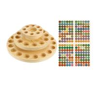 SUPVOX 3-Tier 39-Slot Essential Oil Display Rack Wooden Aromatherapy Organizer Bottle Holder Storage Stand for Home Fragrance and Diffuser Oils