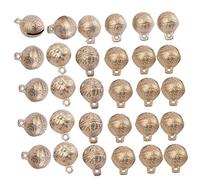SUPVOX 30pcs DIY Craft Bells Vintage Copper Bells Mini Jingle Bells Fengshui Bells Christmas Craft Wind Chimes Making 11mm