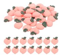 SUPVOX 30 Pieces DIY Craft Simulation Peach Charms Set Small Size Phone Case Decor Earring Accessories for Handmade Jewelry and DIY Projects