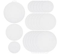 SUPVOX 30 Pieces Round Plastic Canvas Mesh Sheets Set with Wear-Resistant Stitchwork Grids 14.7cm, 11.5cm, 7.7cm for DIY Embroidery, Cross Stitch, and Craft Projects