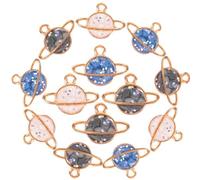 SUPVOX Alloy Satellite Pendant 30pcs Planet Pendant Planet Enamel Charms DIY Jewelry Craft Making Accessoies for Necklace Bracelet Earrings Jewellery