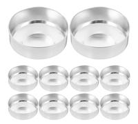 SUPVOX 30pcs Aluminum Tea Light Candle Holders Set 3.8×1.56cm Retro Candle Tray Containers for Making Lightweight Cups Suitable for DIY Crafting and Tea Party Decorations