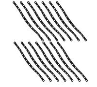 SUPVOX 30pcs Black Plastic Hanger Connecting Strips for Retail Display and Closet Space Saving, Sturdy Clothes Hanger Connector Hanging Strips for Store Organization and Clothing Rack Use