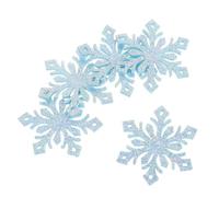SUPVOX 30pcs Blue Glitter Snowflake DIY Hair Clips Set for, Snowflake Hairpin Accessories for Handmade Crafts and Holiday Decoration