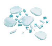 SUPVOX 30pcs Blue Resin Stones Ice Ball for Dollhouse Ice Cubes Arctic Landscape Micro Scenery Decor Mountain Diorama Props for Christmas and Winter Displays