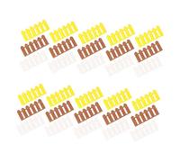SUPVOX 30PCS Decorative Wood Picket Fencing for Fairy Garden Dollhouse Bonsai and Terrarium DIY Crafts White Yellow Brown