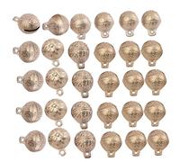 SUPVOX 30pcs DIY Craft Vintage Copper Mini Jingle Bells for Fengshui, Christmas Craft, Wind Chimes Making 16mm