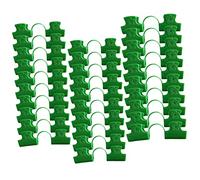 SUPVOX 30pcs Double Head Greenhouse Clips for Grow Tunnel Hoops Plastic Garden Clamp with Light Green Plant Clips for Netting Film Fixing and Shade Cloth Support