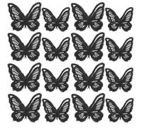 SUPVOX 30pcs Embroidered Lace Butterfly Patches Double Layer Appliques for DIY Clothing, Wedding Hats, Craft Decorations, Hat Accessories, 15 Small + 15 Large
