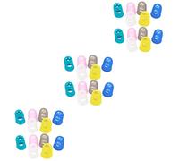 SUPVOX 30pcs Guitar Fingertip Protectors Silicone Finger Guards for Ukulele Fingertip Protector for Guitarists Random Color