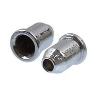 SUPVOX 30PCS Guitar String Mounting Ferrules Through Body Buckle Caps Silver Flush Collar for Guitar Replacement Parts