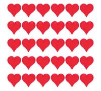 SUPVOX 30pcs Heart Embroidery Applique Patches Red Cloth Sew and Iron on Patches for DIY Decorating Accessories for Handmade Arts and Crafts Projects