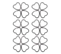 SUPVOX 30pcs Heart Shape Key Rings Metal Keychain Rings Split Key Chain with Connecting Clasp, Wear-Resistant Iron Material, for Arts and Crafts Decoration