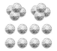 SUPVOX 30pcs Hollow-Out Button Sewing Buttons Metal Silver with Fine Workmanship for DIY Manual Use on T-Shirts Clothing