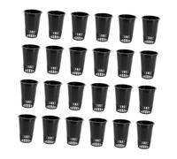 SUPVOX 30pcs Hydroponic Planting Baskets Soilless Cultivation Durable Black Mesh Planters for Garden Vegetables Flowers Indoor Balcony Use
