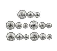 SUPVOX 30pcs Metal Shield Buttons for Coat and Sweater, Zinc Alloy Material, British Style Simple Design, for DIY and Sewing Projects, Sturdy Clothes Fasteners with Stylish Shield Pattern