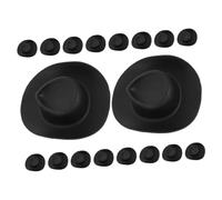 SUPVOX 30pcs Mini Plastic Cowboy Hats for Crafts Small Dollhouse Decorations Tiny Western Style DIY Craft Hats with Realistic Details for Party Favors and Themed Events