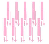 SUPVOX 30pcs Miniature Dollhouse Skis with Poles Set, Pink Tiny Winter Ski Accessories for Doll House Decoration, Christmas DIY Mini Skiing Props for Mini House