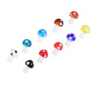 SUPVOX 30pcs Mixed Color Glass Mushroom Beads DIY Jewelry Beads for Bracelet Necklace Earring Craft Supplies