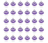 SUPVOX 30pcs Purple Mushroom Pendants 12mm DIY Charm Pendant Set for Jewelry Making with Plastic Material, Fine Workmanship and Unique Shape Design, for Dangle Earrings and Bracelets