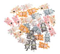 SUPVOX 30pcs Resin Cat Charms Pendants DIY Jewelry Crafting Findings Multi-color Small Cat Decor Accessories for Bracelet Necklace Making