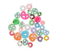 SUPVOX 30Pcs Resin Donut Charms Flatback Craft Supplies DIY Embellishments Lightweight Solid Miniature Decorations for Scrapbooking Phone Cases Party Favors
