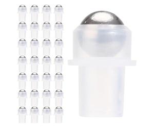 SUPVOX 30pcs Roller Balls for Essential Oils Perfume Bottles Replacement Tooth Transparent Pe Plastic Insert Smooth Rolling Action for Lip Oil Aromatherapy Travel Use